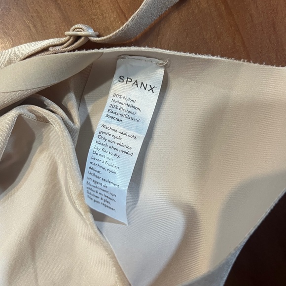 Spanx Women's Open Bust Mid Thigh Bodysuit Tan Beige Plus size 1X 10130 MM10 - Picture 4 of 5